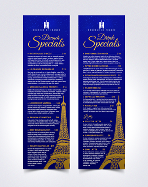 Menu Design by Sam.Art for Douceur de France | Design: #32911113