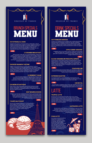 Menu Design by debdesign for Douceur de France | Design: #32896543