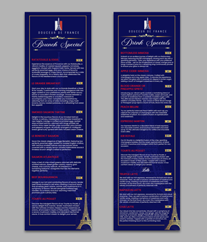 Menu Design by debdesign for Douceur de France | Design: #32896578