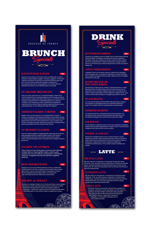 Menu Design by debdesign for Douceur de France | Design: #32896998