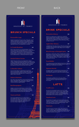 Menu Design by debdesign for Douceur de France | Design: #32897158