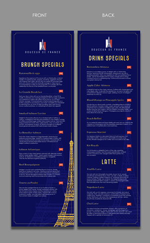 Menu Design by debdesign for Douceur de France | Design: #32897159