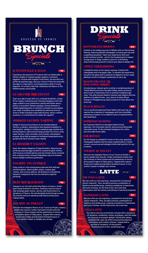 Menu Design by debdesign for Douceur de France | Design: #32902754