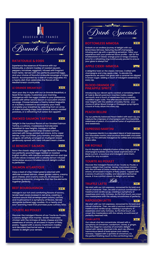 Menu Design by debdesign for Douceur de France | Design: #32902756