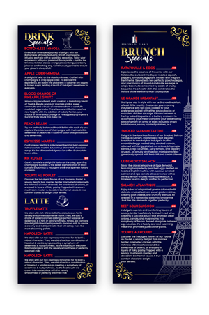Menu Design by debdesign for Douceur de France | Design: #32902890