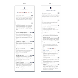 Menu Design by angelcolmenares3 for Douceur de France | Design: #32933692