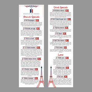 Menu Design by websmartusa for Douceur de France | Design: #32938072