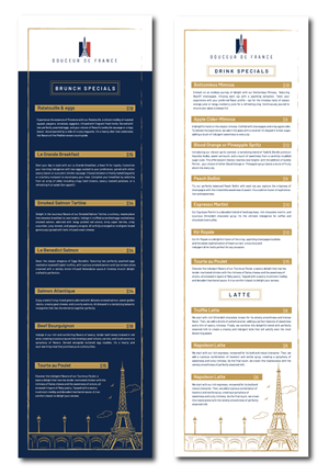 Menu Design by SAI DESIGNS for Douceur de France | Design: #32904065