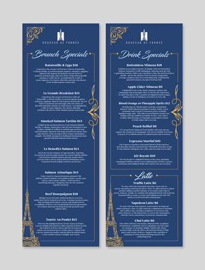 Menu Design by Dzhafir for Douceur de France | Design: #32889590