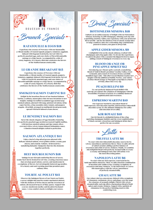 Menu Design by Dzhafir for Douceur de France | Design: #32916011