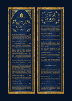 Menu Design by HeshanKavinda for Douceur de France | Design: #32935964