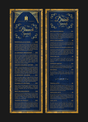 Menu Design by HeshanKavinda for Douceur de France | Design: #32936175