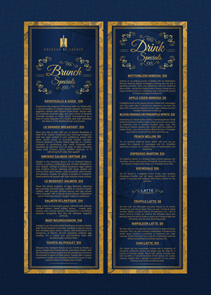 Menu Design by HeshanKavinda for Douceur de France | Design: #32936477