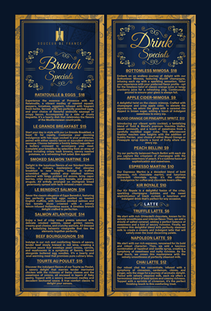 Menu Design by HeshanKavinda for Douceur de France | Design: #32942272