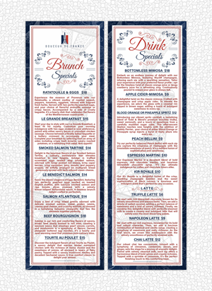 Menu Design by HeshanKavinda for Douceur de France | Design: #32956849