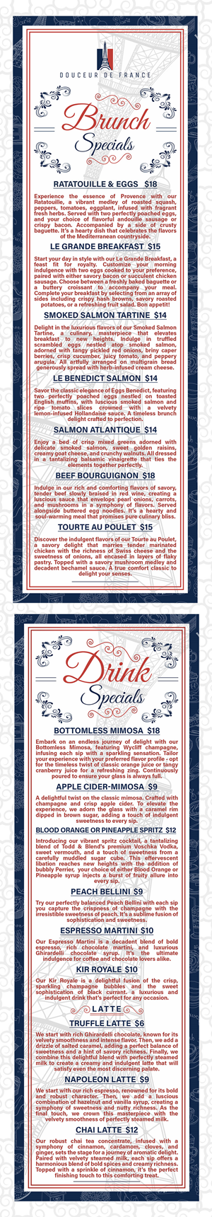 Menu Design by HeshanKavinda for Douceur de France | Design: #32956912