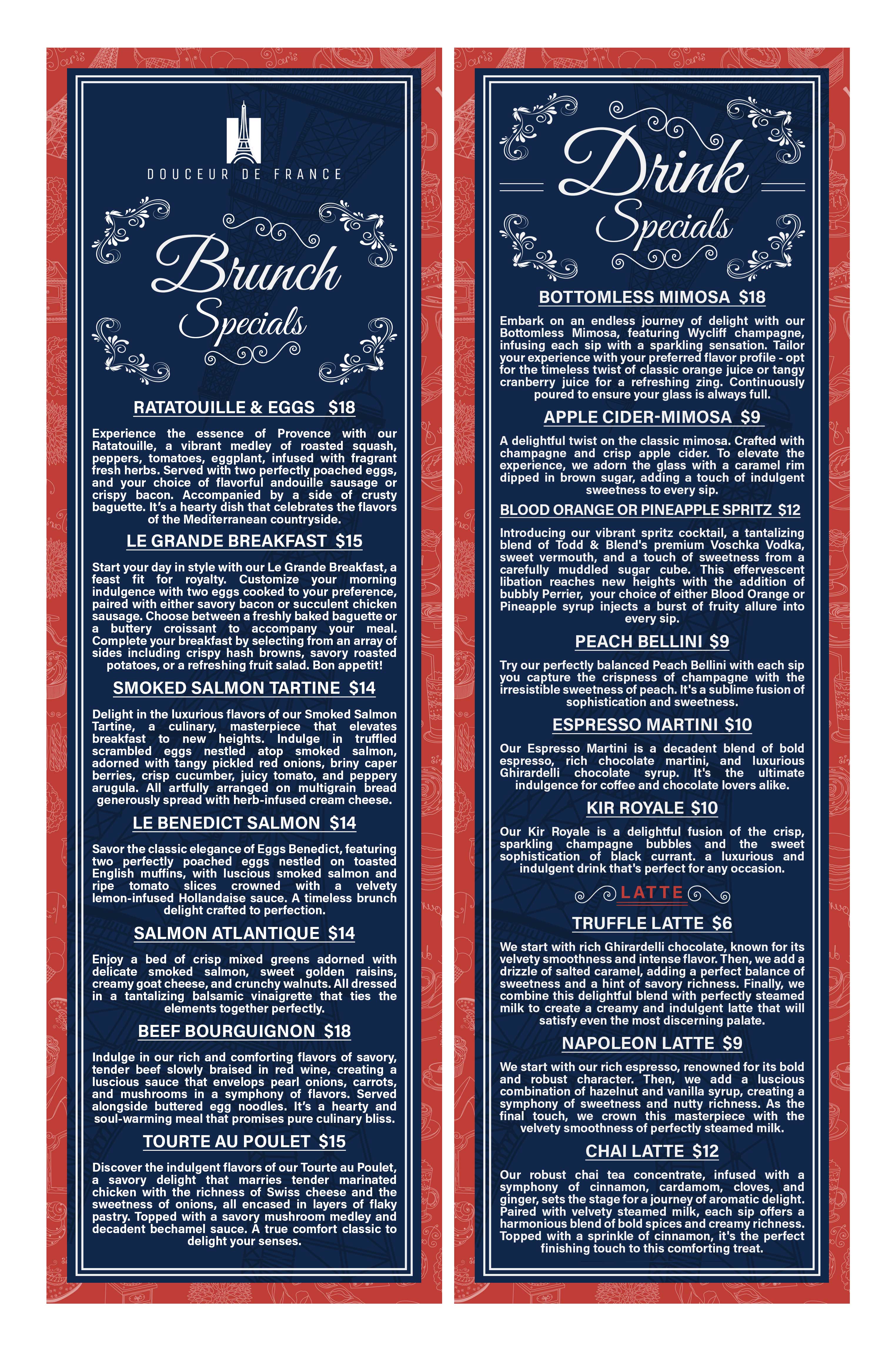 Menu Design by HeshanKavinda for Douceur de France | Design #32959877
