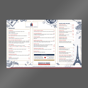 Diseño de Menú por nadhisa87 para Douceur de France | Diseño: #32931298