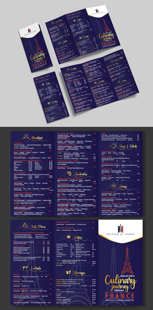 Diseño de Menú por Impressive Designs para Douceur de France | Diseño: #32927949