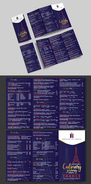 Menu Design by Impressive Designs for Douceur de France | Design #32937114