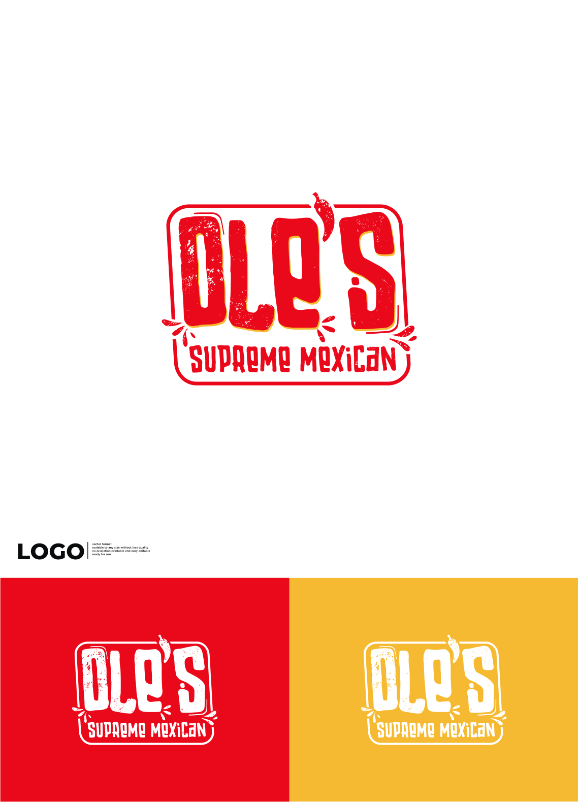 Logo Design by aquila© for Ole's Fajitas | Design #32947779