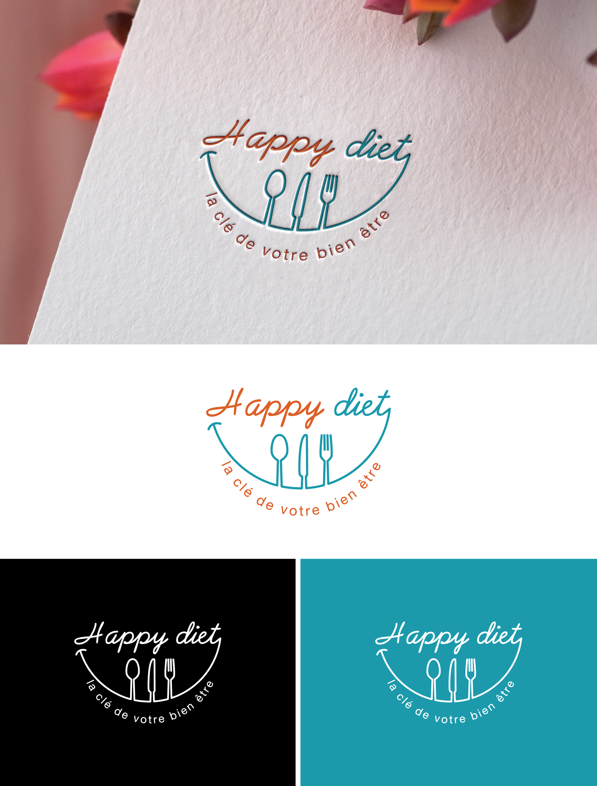Logo Design by Ellene for Happy diet | Design #32960964