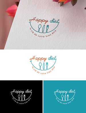 Logo Design by Ellene for Happy diet | Design: #32960964