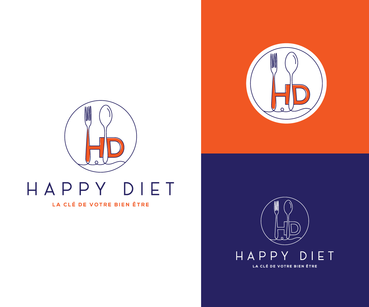 Logo Design by step forward 2 for Happy diet | Design #32928851