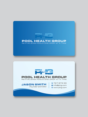 Business Card Design by Creative Moon Design for Pool Health Group Inc | Design: #33025200