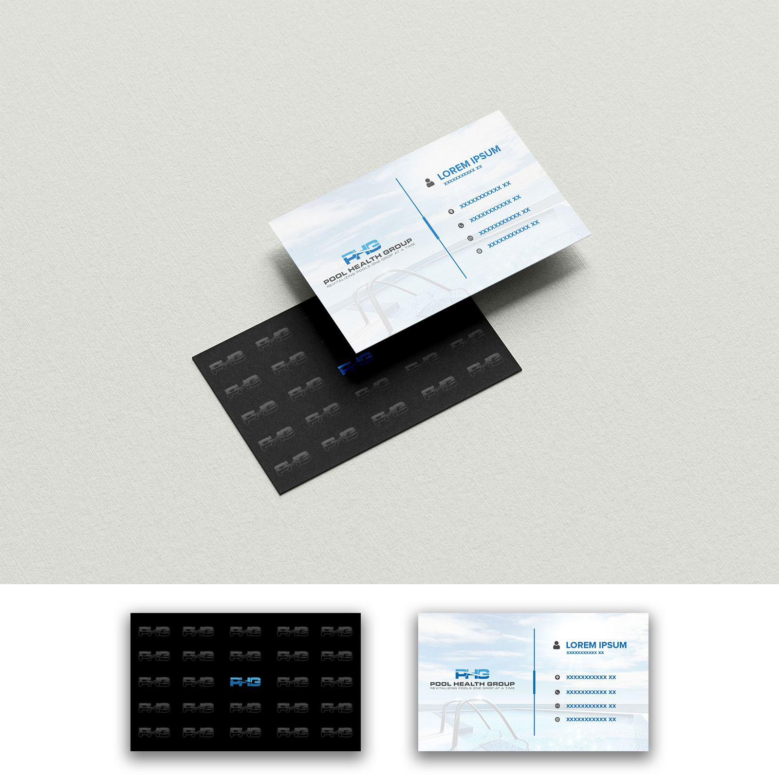 Business Card Design by Suvendu.S for Pool Health Group Inc | Design #33004518