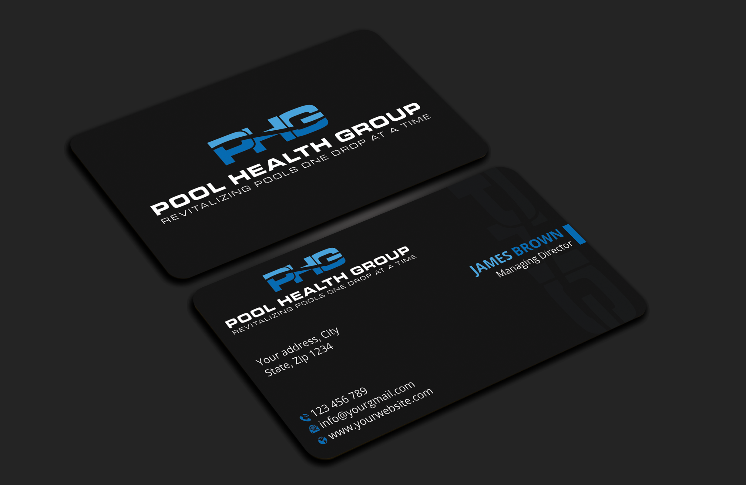 Business Card Design by Expert Bappy for Pool Health Group Inc | Design #32955334