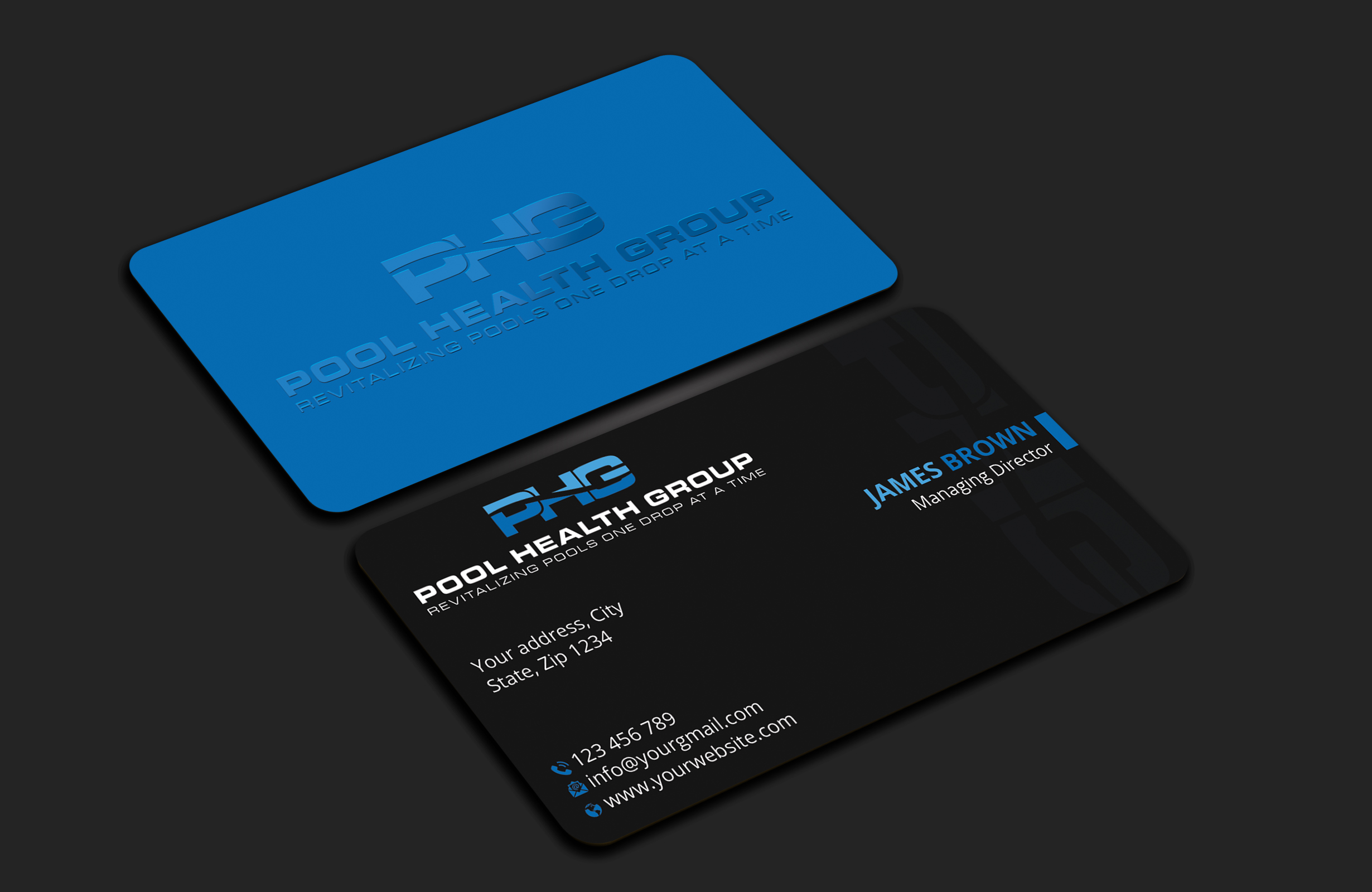 Business Card Design by Expert Bappy for Pool Health Group Inc | Design #32955354