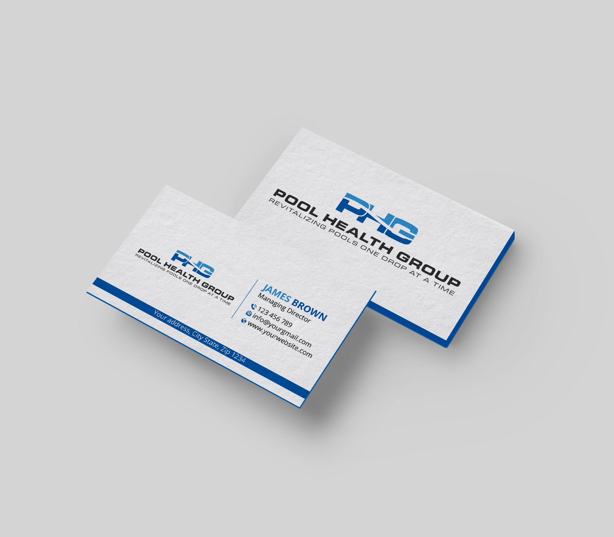 Business Card Design by Expert Bappy for Pool Health Group Inc | Design #32955391