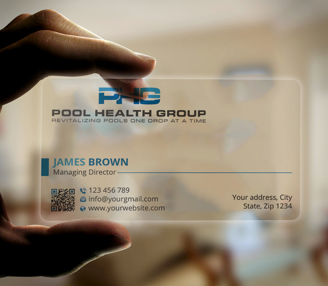 Business Card Design by Expert Bappy for Pool Health Group Inc | Design #32977661