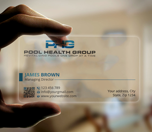 Business Card Design by Expert Bappy for Pool Health Group Inc | Design: #32977661