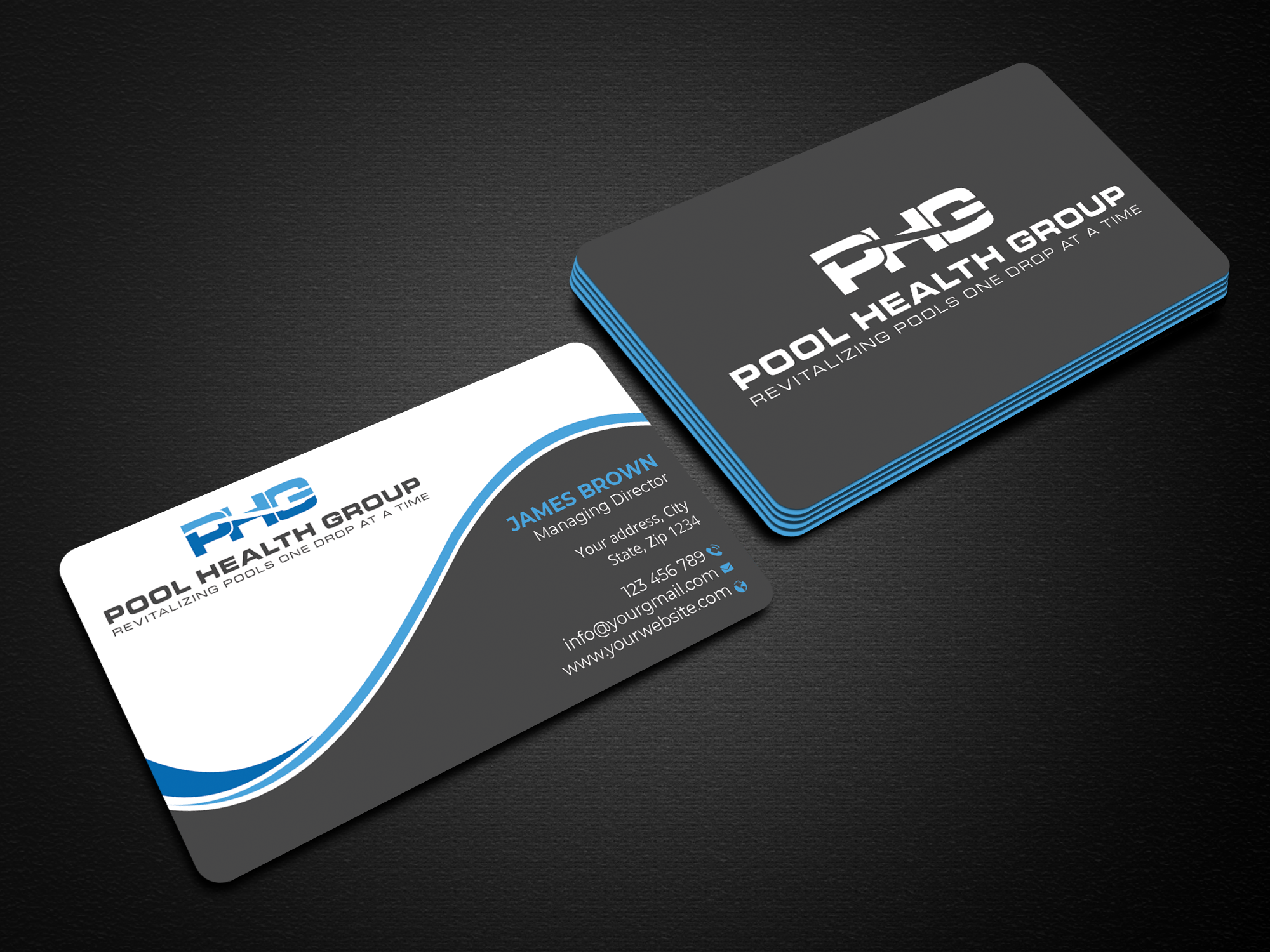 Business Card Design by Expert Bappy for Pool Health Group Inc | Design #32978276