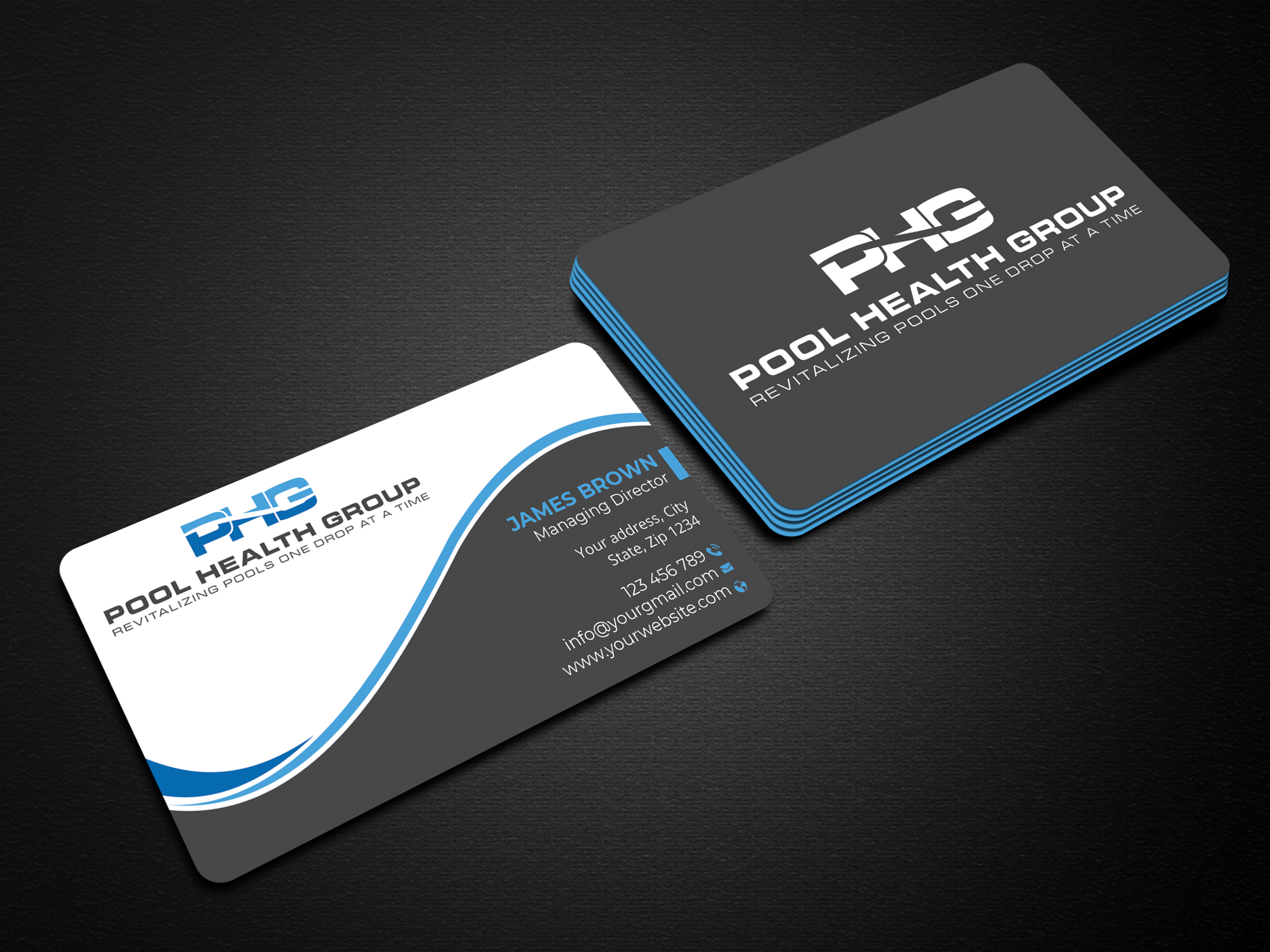 Business Card Design by Expert Bappy for Pool Health Group Inc | Design #32978287