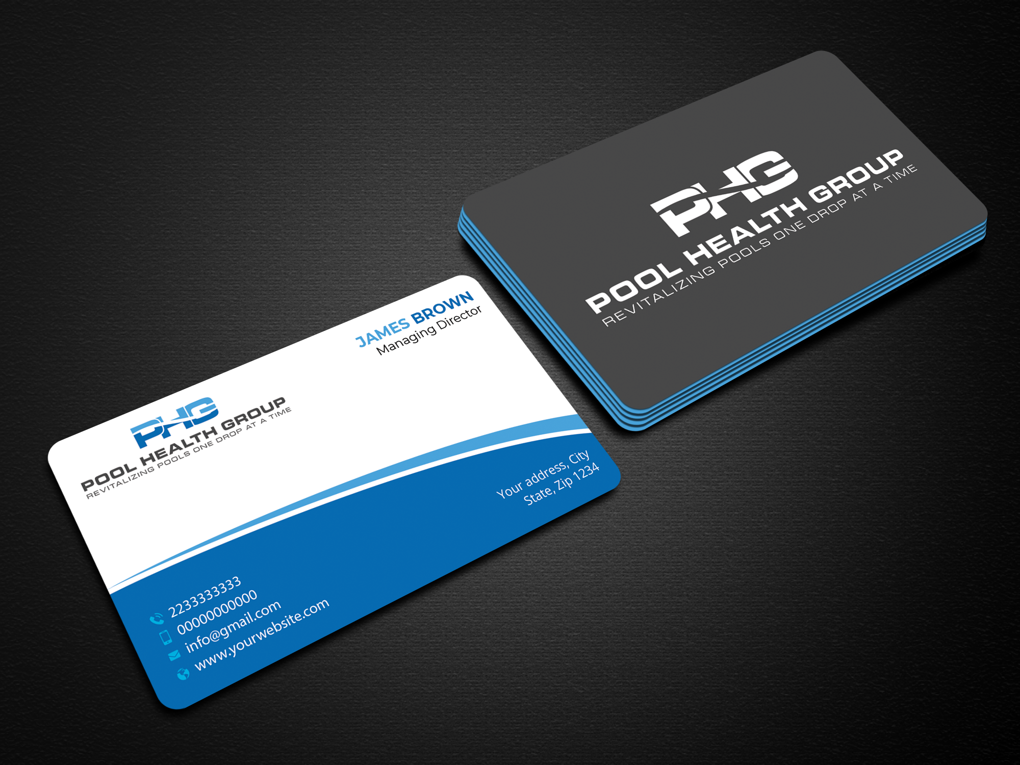 Business Card Design by Expert Bappy for Pool Health Group Inc | Design #32978436