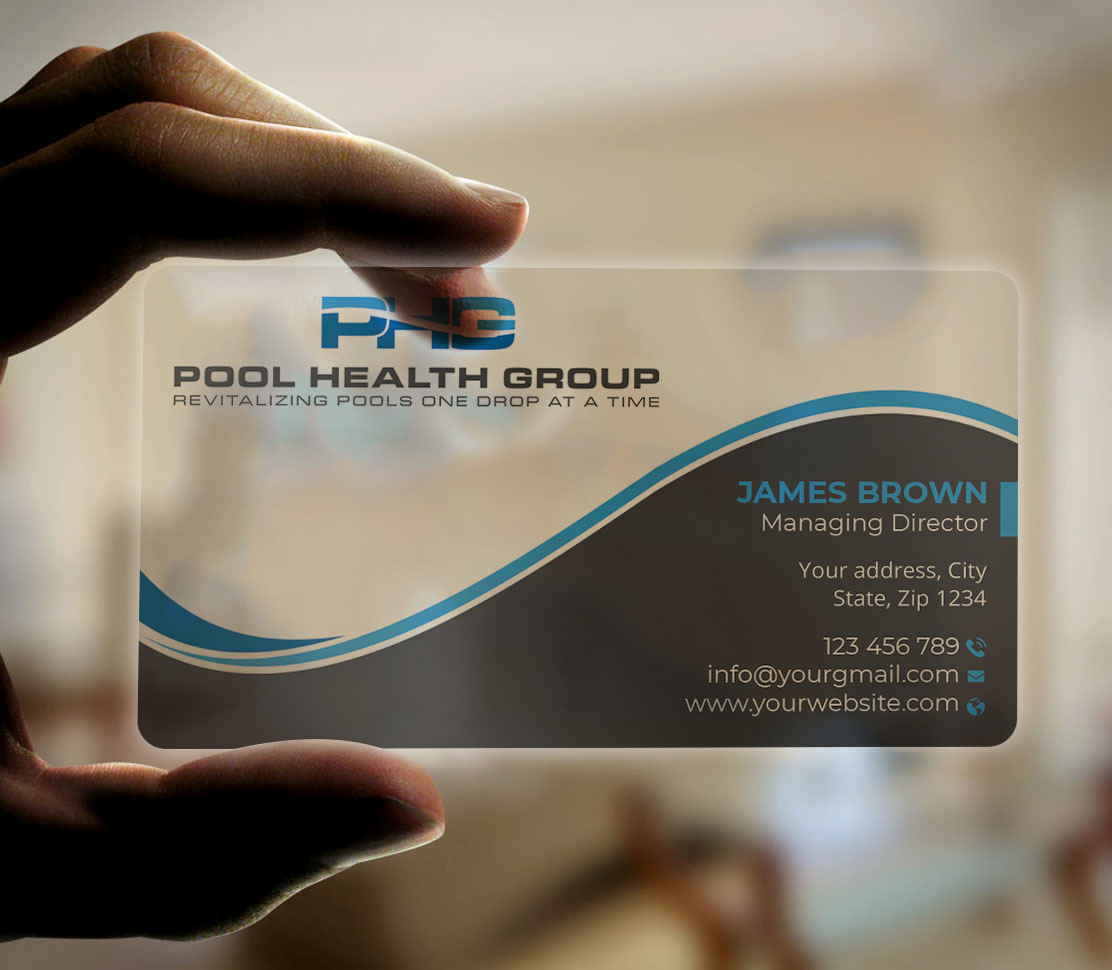 Business Card Design by Expert Bappy for Pool Health Group Inc | Design #32978488