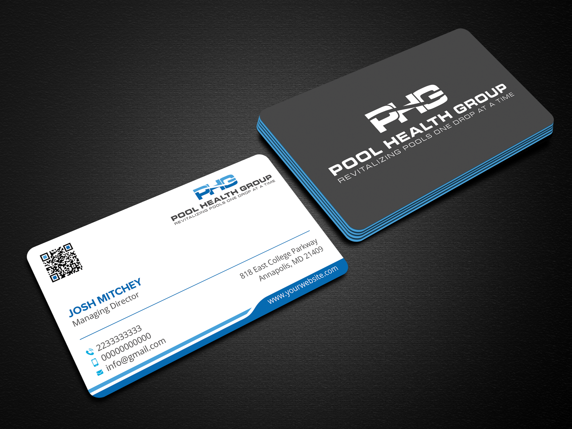 Business Card Design by Expert Bappy for Pool Health Group Inc | Design #32978556