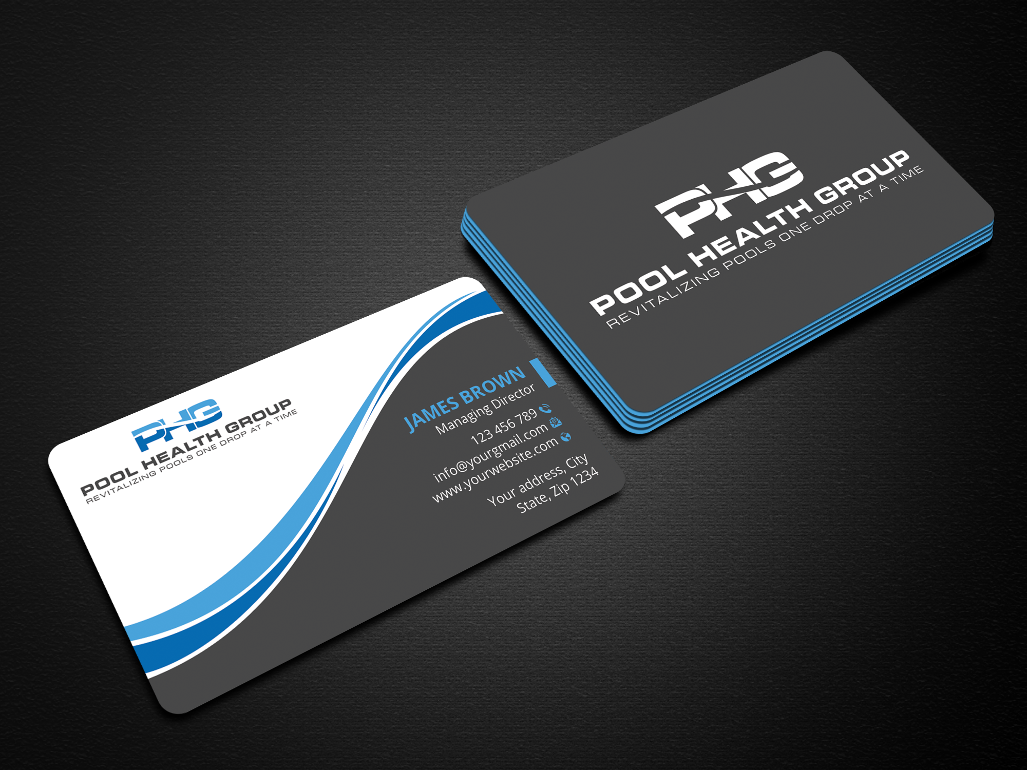 Business Card Design by Expert Bappy for Pool Health Group Inc | Design #32978704