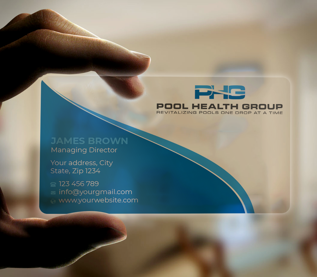 Business Card Design by Expert Bappy for Pool Health Group Inc | Design #32978788