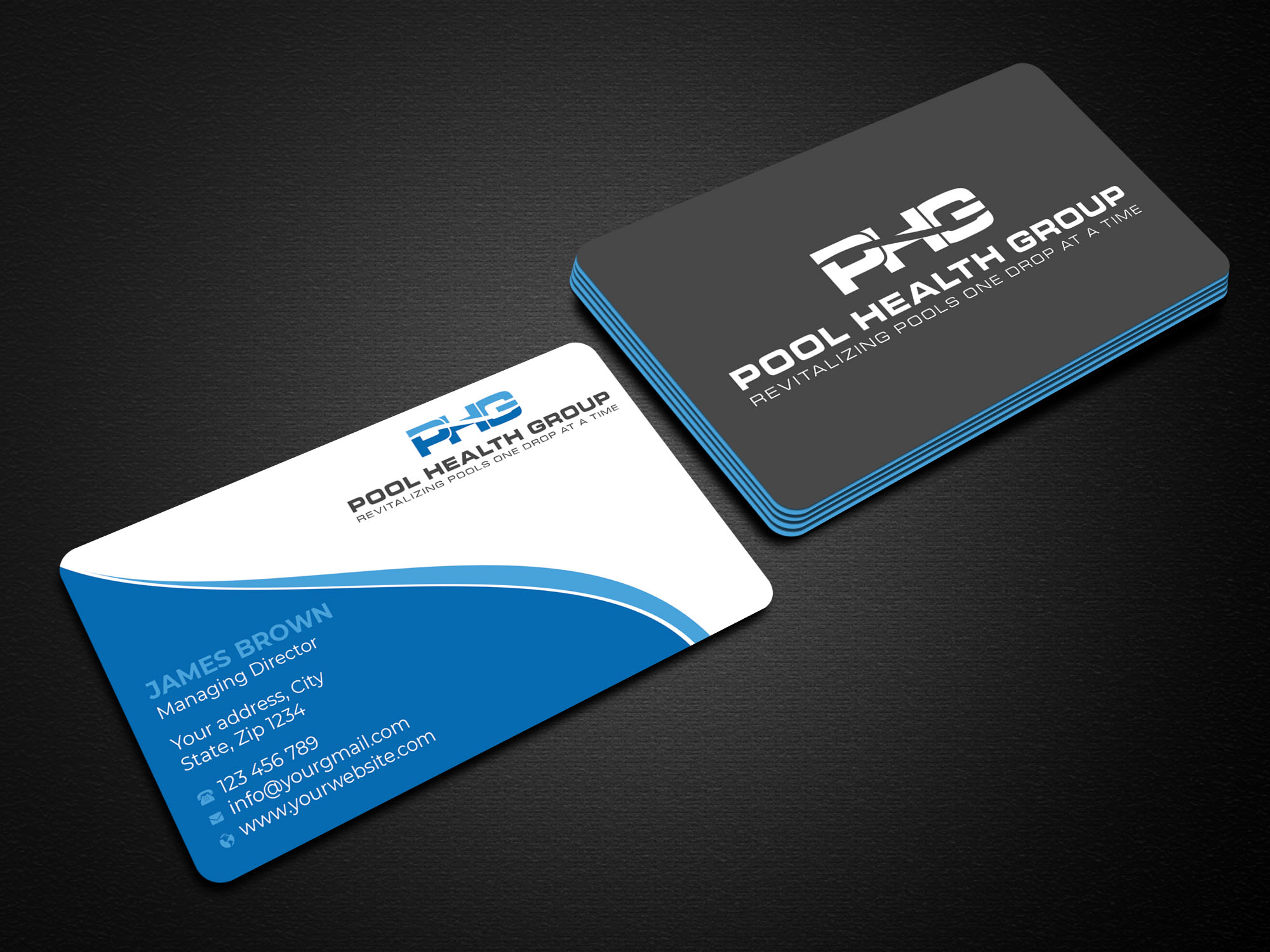 Business Card Design by Expert Bappy for Pool Health Group Inc | Design #32978789