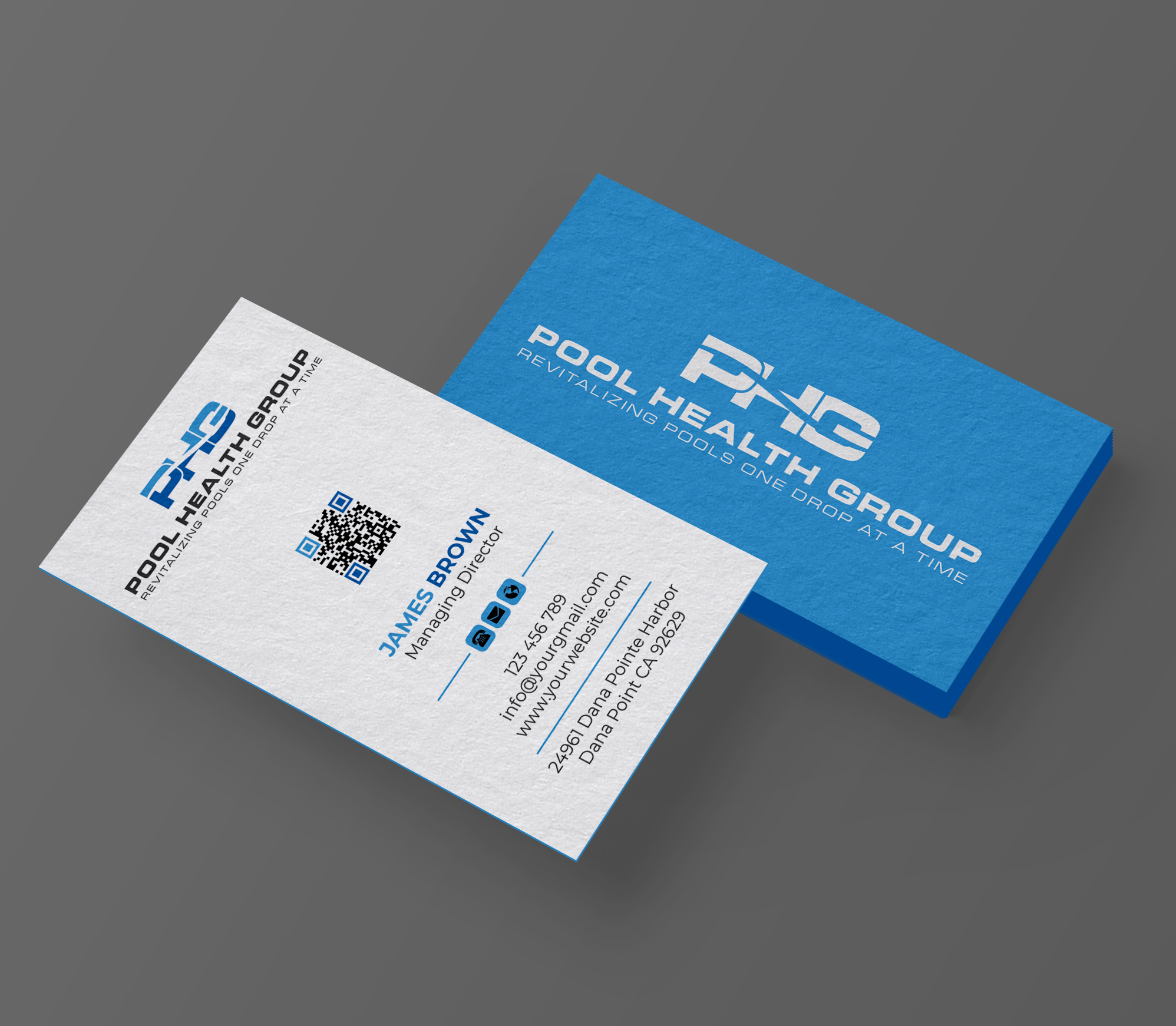 Business Card Design by Expert Bappy for Pool Health Group Inc | Design #32999314