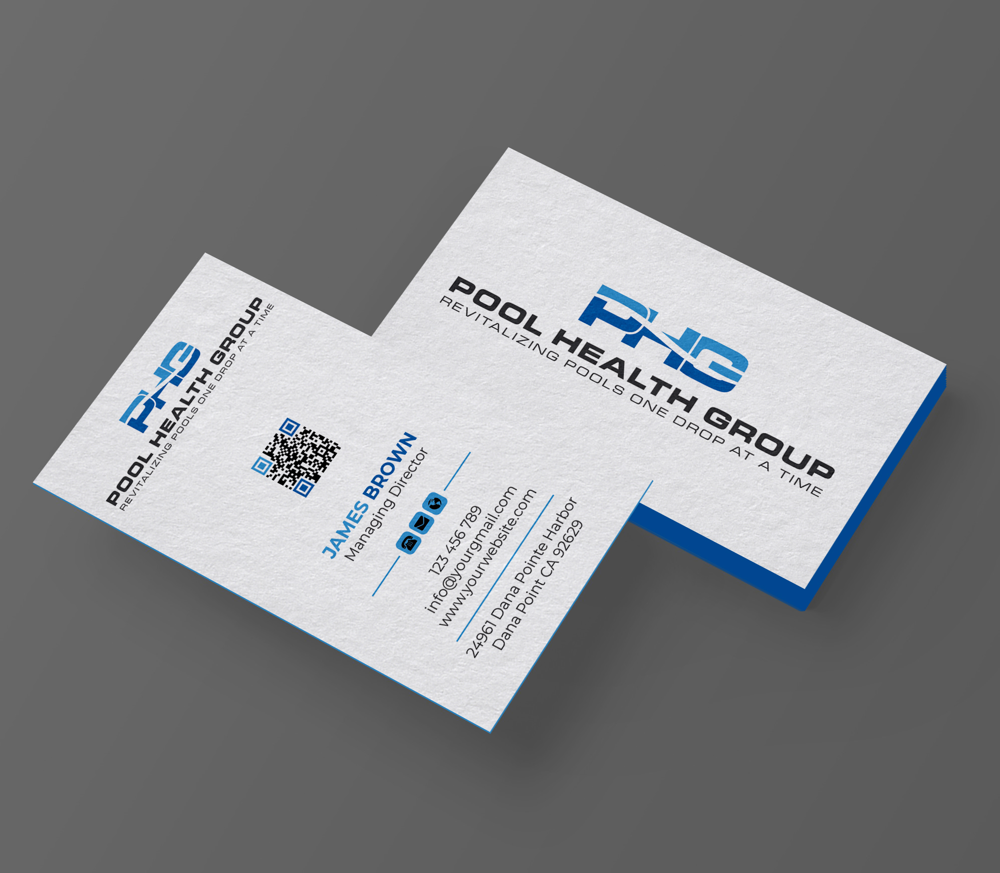 Business Card Design by Expert Bappy for Pool Health Group Inc | Design #32999356