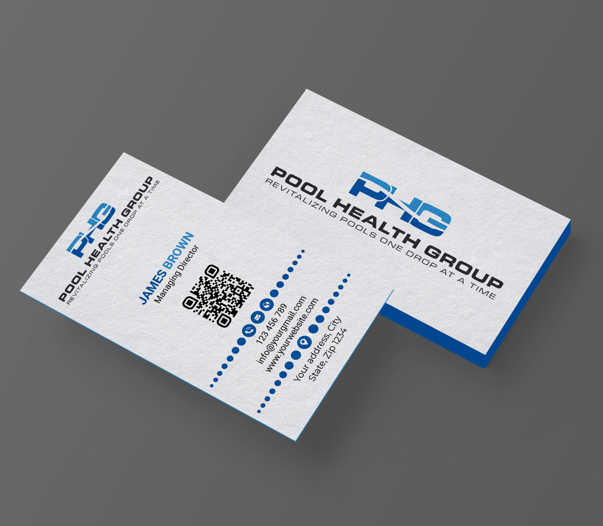 Business Card Design by Expert Bappy for Pool Health Group Inc | Design #32999358