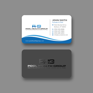 Business Card Design by Sun Moon Graphic Designer for Pool Health Group Inc | Design #32956929