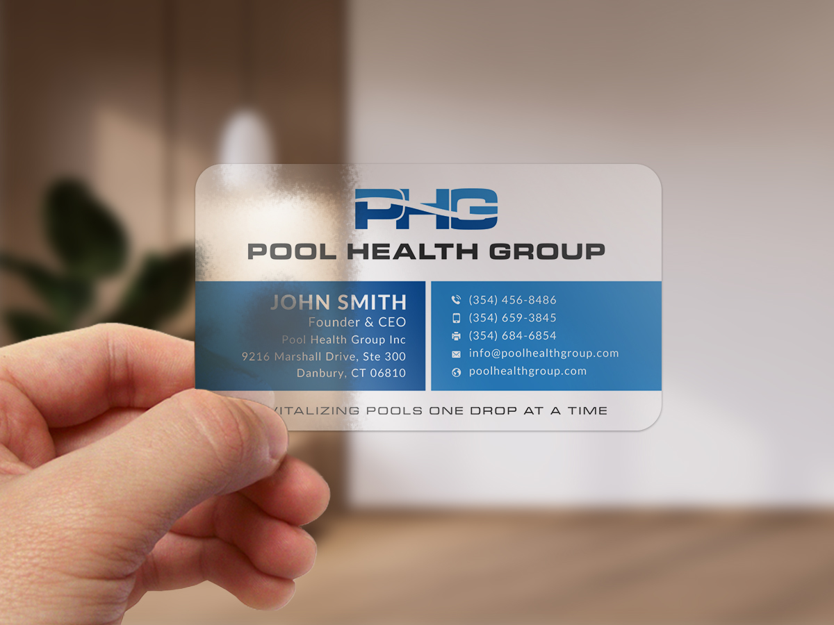 Diseño de Tarjeta de Presentación por Sun Moon Graphic Designer para Pool Health Group Inc | Diseño #32956930