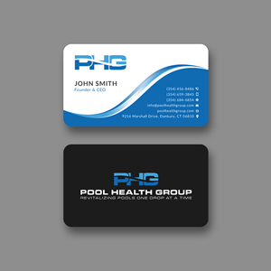 Design de Carte de Visite par Sun Moon Graphic Designer pour Pool Health Group Inc | Design : #32956933