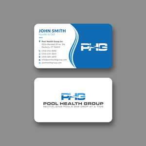 Design de Carte de Visite par Sun Moon Graphic Designer pour Pool Health Group Inc | Design : #32956936